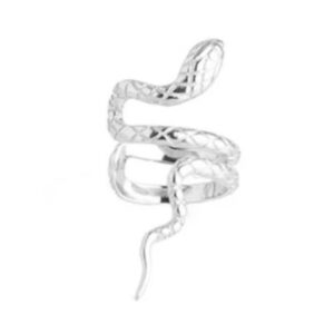 Arete Sin Perforacion Argolla Plata 925 Piercing Serpiente