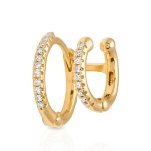 Piercing de Plata 925 Oro 18k Argolla Earcuff Zirconias