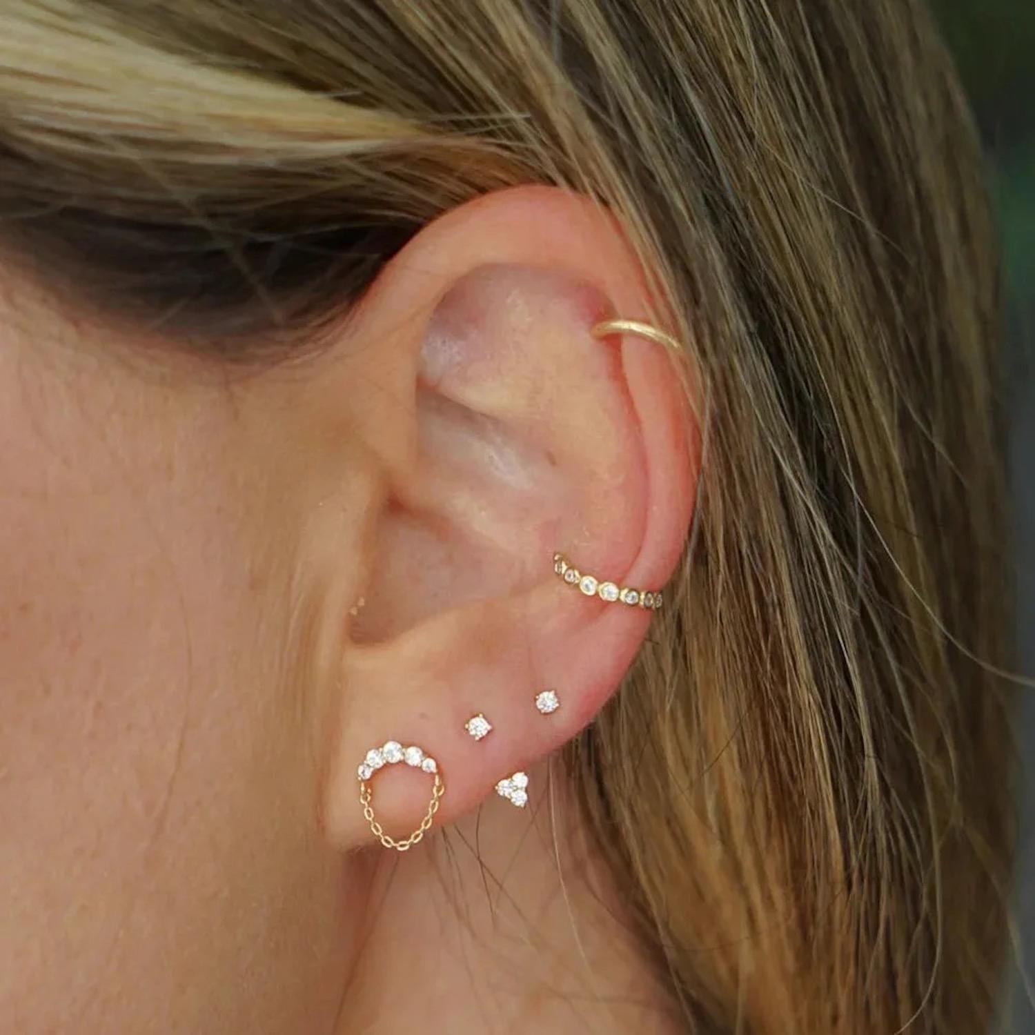 Arete de Plata 925 Zirconias Helix Ear cuff Unitalla Mujer - Image 3