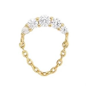Arete de Plata 925 Zirconias Helix Ear cuff Unitalla Mujer