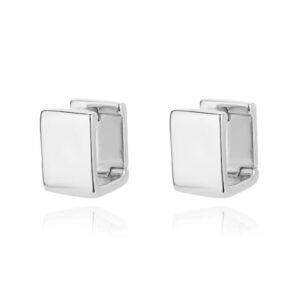 Aretes de Plata 925 Cuadrados Unitalla Mujer