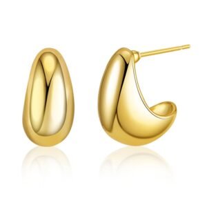 Aretes de Plata 925 Oro 18k Gota Unitalla Mujer