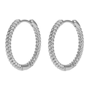 Aretes De Plata 925 Arracadas Torcidas De Aro Plateadas
