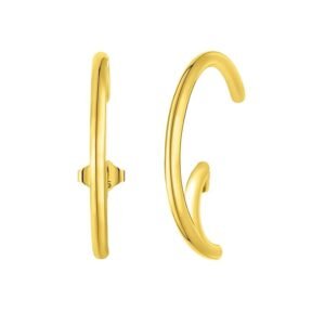 Aretes de Plata 925 Argolla Oro 18k Aro Unitalla Mujer
