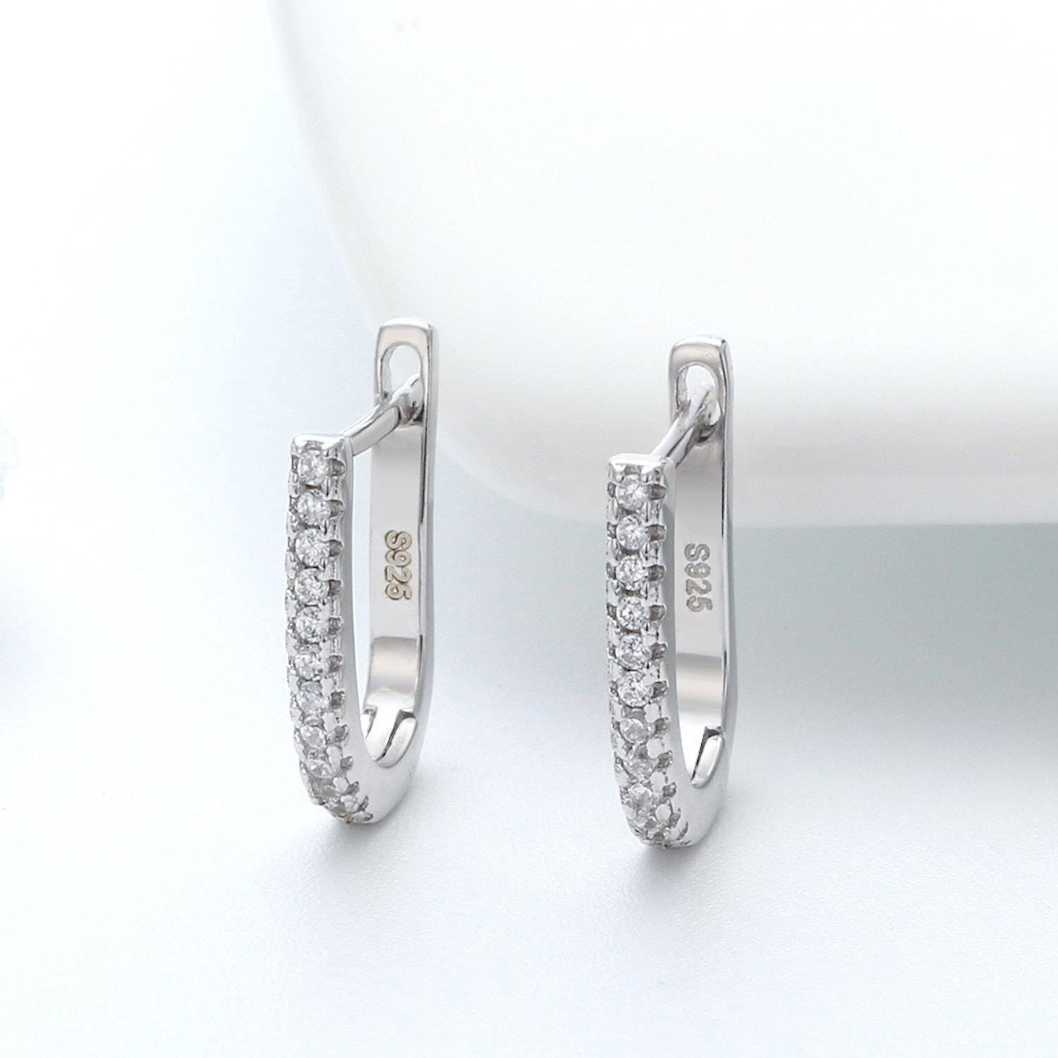 Aretes De Plata 925 Arracadas Rodeadas De Zirconias Mujer - Image 5