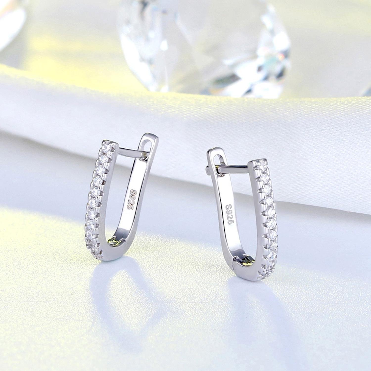 Aretes De Plata 925 Arracadas Rodeadas De Zirconias Mujer - Image 4