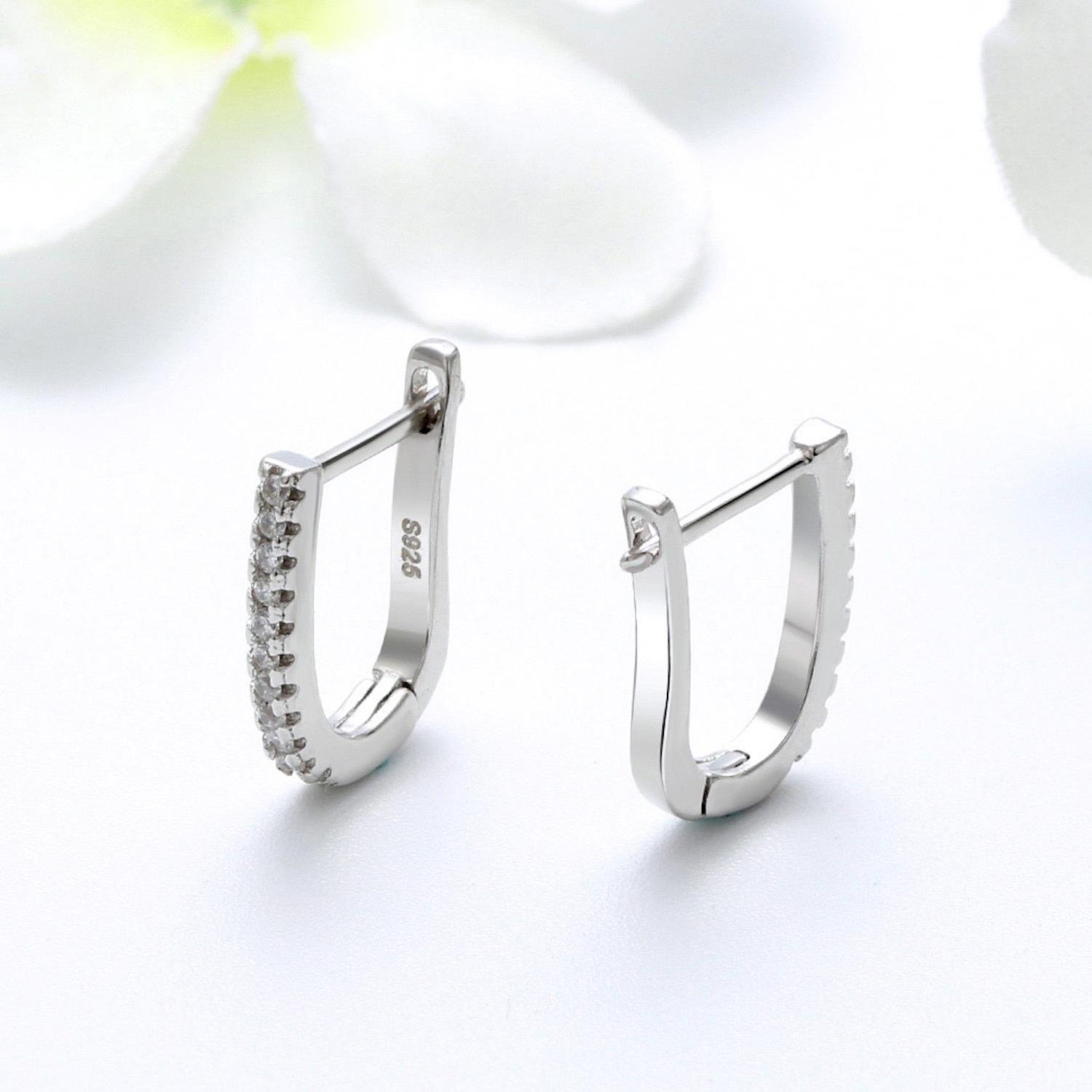 Aretes De Plata 925 Arracadas Rodeadas De Zirconias Mujer - Image 3