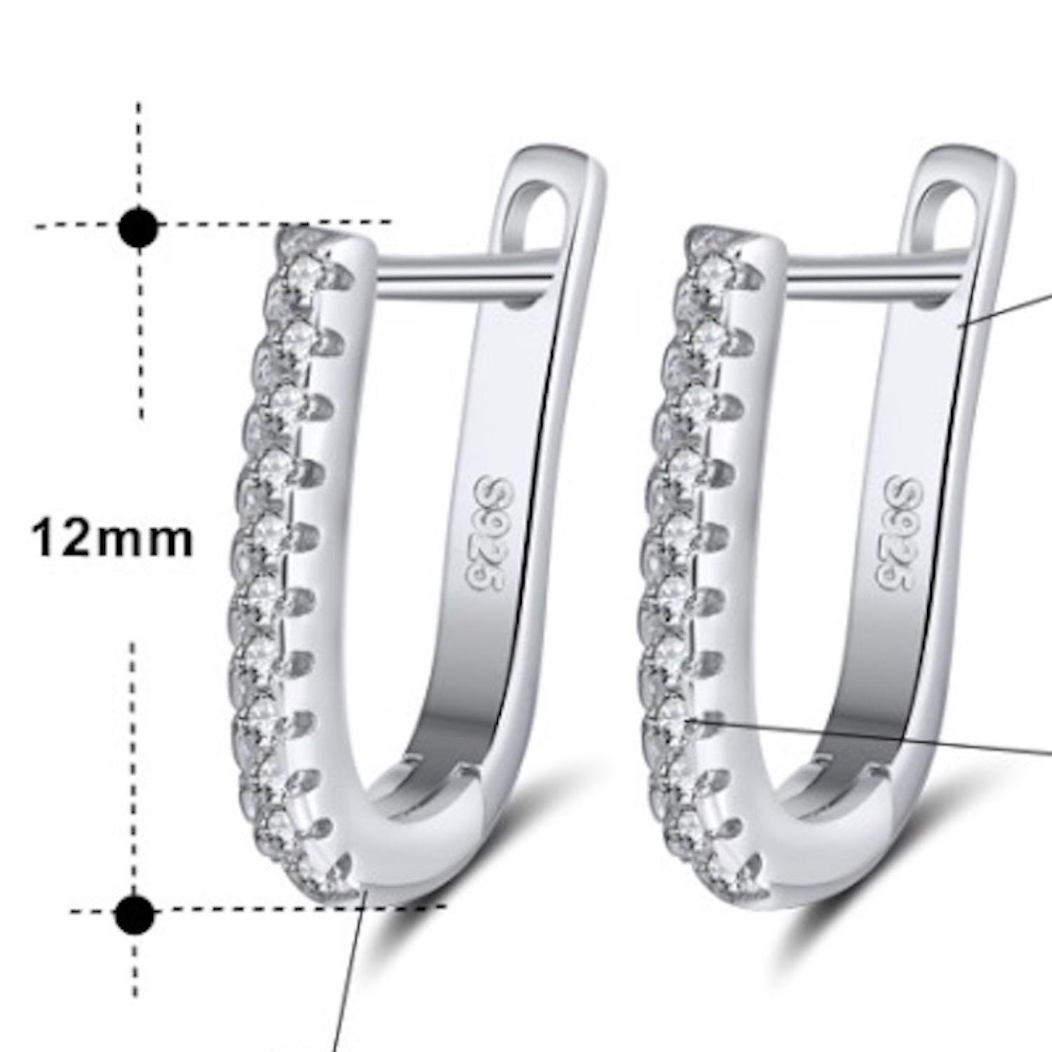 Aretes De Plata 925 Arracadas Rodeadas De Zirconias Mujer - Image 2