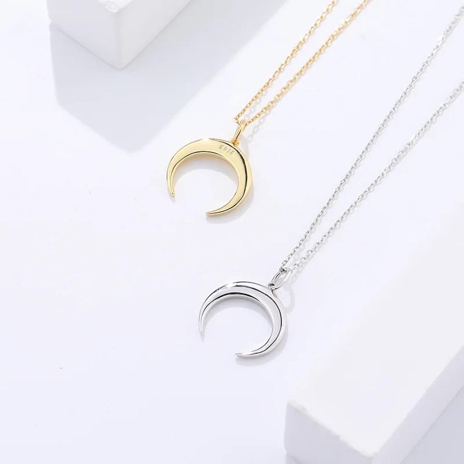 Collar Mujer Plata De Ley 925 Luna Regalo - Image 2