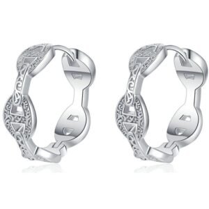 Aretes de Plata 925 Arracadas Vintage De Eslabones Finas