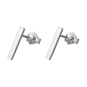 Aretes de Plata 925 Barra Unitalla Mujer