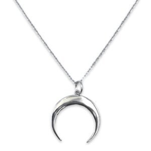 Collar Mujer Plata De Ley 925 Luna Regalo