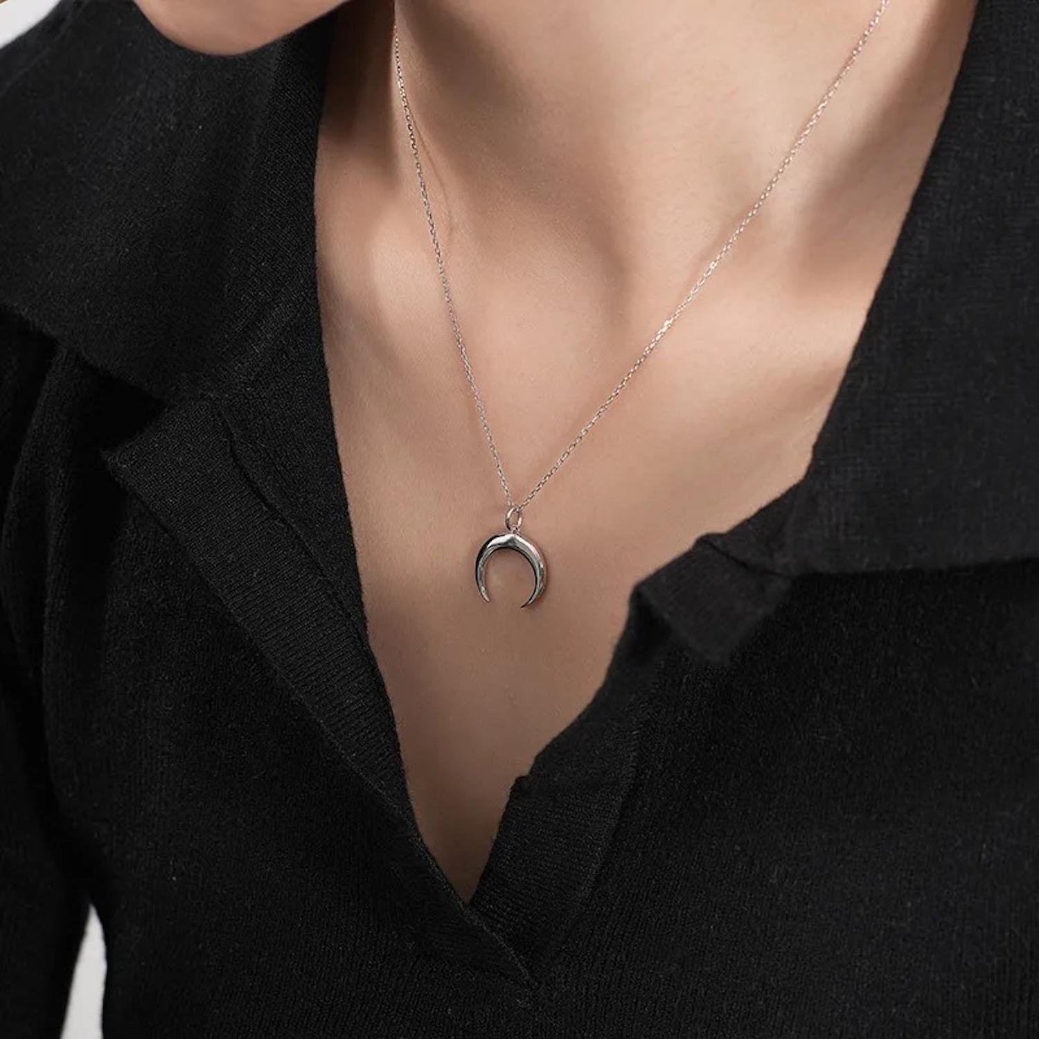 Collar Mujer Plata De Ley 925 Luna Regalo - Image 4