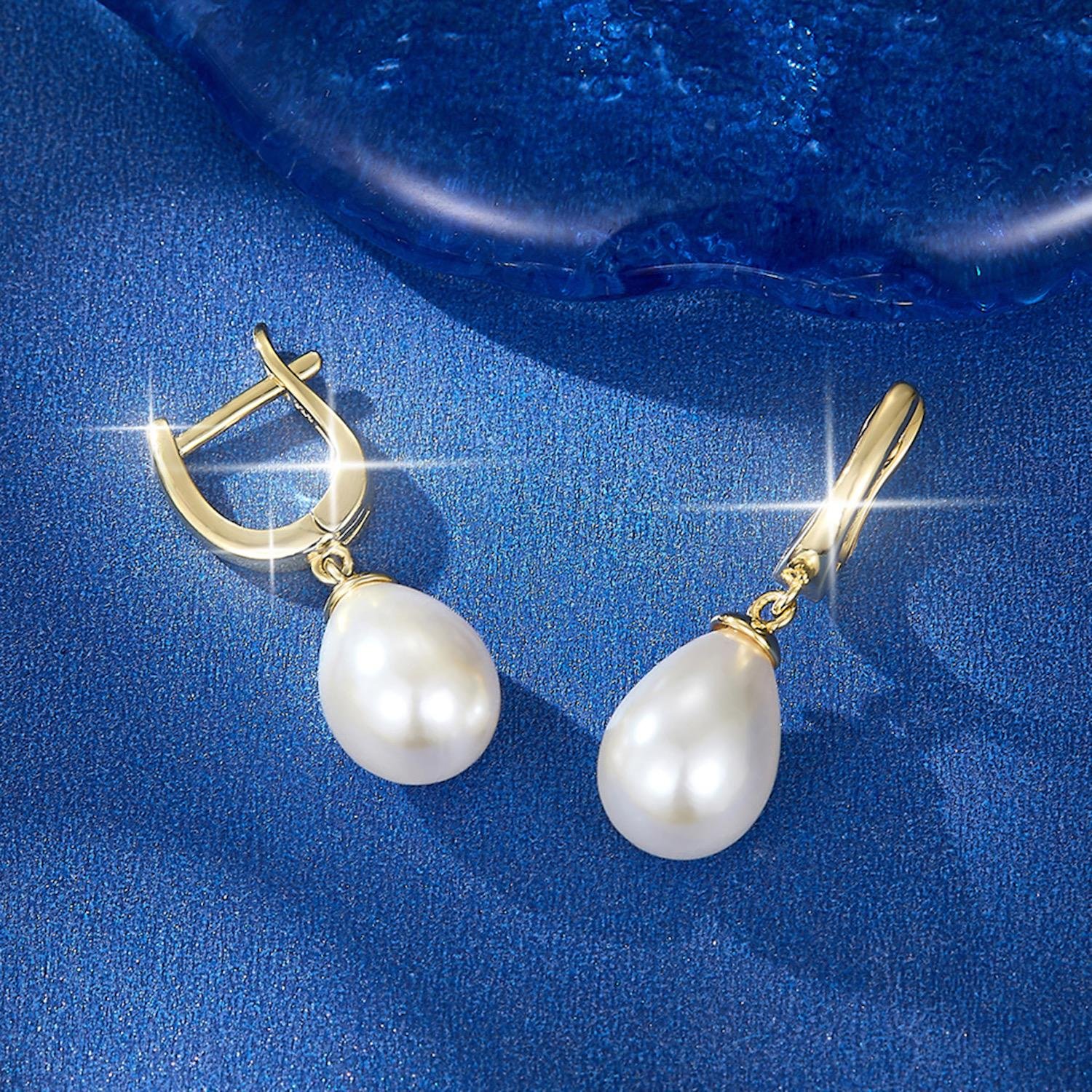 Aretes De Plata 925 Oro 18k Arracadas Perlas Blanco Mujer - Image 4