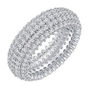 Anillo de Plata 925 Churumbela Gruesa y Zirconias Finas