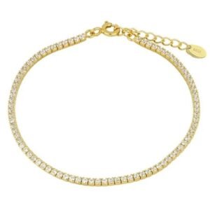 Pulsera de Tenis ARETIZE Plata 925 Zirconias Baño Oro 18k