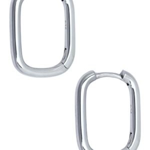Aretes De Plata 925 Arracadas Rectangulares